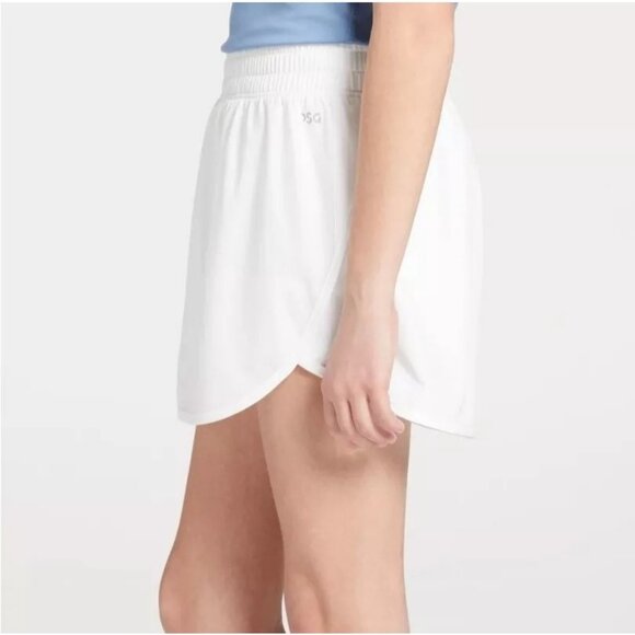 DSG Womens Mid-Rise Stride Skort White With Built-In Short White XXL - Picture 2 of 9
